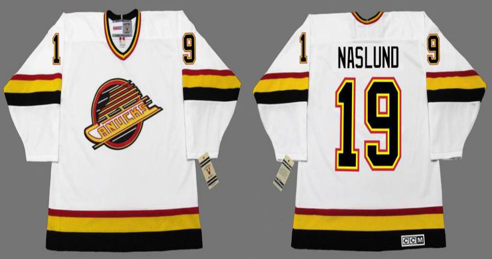 2019 Men Vancouver Canucks #19 Naslund White CCM NHL jerseys1